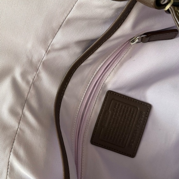 Coach Pleated Brown Leather Shoulder Buckle Bag - Picture 3 of 15